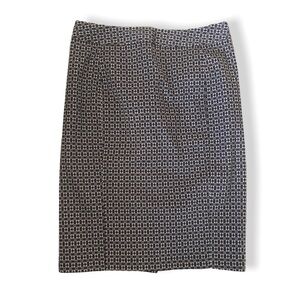 41 Hawthorn Geometric Pencil Skirt Black Gray